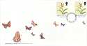 1998-01-20 Lady's Slipper Orchid Gutter Stamps FDC (16931)
