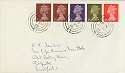 1969-08-27 Multi Value Coil Stamps Leeds cds FDC (17378)
