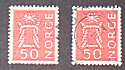 1962 Norway 50 Ore Red SG535 x10 FU (18857)