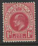 Natal King Edward VII 1d Red M/Mint (22009)