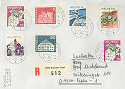 Switzerland 1964-73 Mixed Definitive Stamps on reg cover (22271)