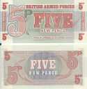 British Armed Forces Five Pence Note (25246)