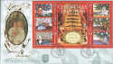 1998-11-10 Guernsey Christmas M/S Silk FDC (30750)