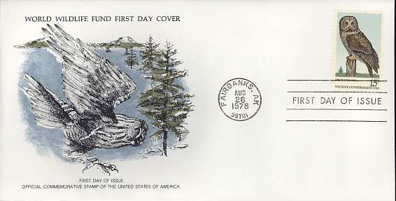 1978-08-26 USA Great Gray Owl FDC (3450)