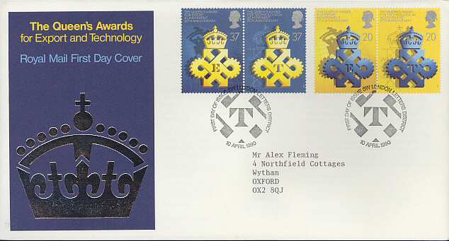 1990-04-10 Queen's Awards FDC (3869)