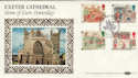 1986-06-17 Exeter Cathedral Silk FDC (38960)