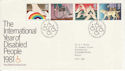 1981-03-25 Year of Disabled Bureau FDC (46012)