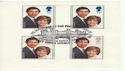 1981-07-22 Charles & Di Gutter Pairs on Piece (48784)