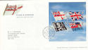 2001-10-22 Flags & Ensigns M/Sheet T/House FDC (51340)