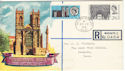 1966-02-28 Westminster Abbey Stamps Margate cds FDC (52524)
