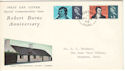 1966-01-25 Robert Burns Stamps Margate cds FDC (52527)