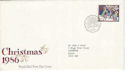 1986-12-02 Christmas Stamp Bureau FDC (53461)