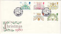 1980-11-19 Christmas Stamps Ivybridge Devon FDC (53663)