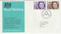 1973-11-14 Royal Wedding Stamps Bureau FDC (55027)