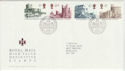 1992-03-24 Castles High Values Stamps Bureau FDC (55599)