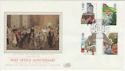 1985-07-30 Post Office Anniv Intelpost Silk FDC (56027)