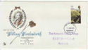 1970-06-03 William Wordsworth Stamp Cockermouth FDI (56857)