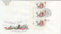 1993-12-24 Christmas Stamps Cyl Margin Cardiff Souv (56884)