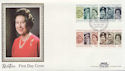 1986-04-21 Queen's 60th Birthday Stamps London W1 FDC (57711)