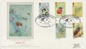 1985-03-12 Insect Stamps Hastings Silk FDC (57738)