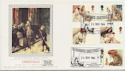 1984-11-20 Christmas Stamps London EC4 Silk FDC (57750)