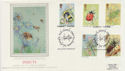 1985-03-12 Insect Stamps Freshwater IOW Silk FDC (57779)