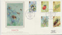 1985-03-12 Insect Stamps Edinburgh Silk FDC (57780)