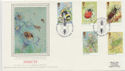 1985-03-12 Insect Stamps London SW Silk FDC (57782)