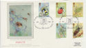 1985-03-12 Insect Stamps Alton Hants Silk FDC (57783)