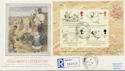 1988-09-27 Edward Lear M/S Stamps Derry Hill cds FDC (57892)