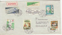Czechoslovakia Stamps on Envelope sent to UK (58614)