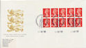 1988-10-11 Bklt Stamps 10x19 Pane Newcastle FDC (59746)