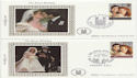 1986-07-22 Royal Wedding Stamps Benham x4 FDC (60051)