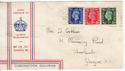 1937-05-10 KGVI Definitive Stamps Glasgow FDC (60218)