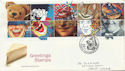 1990-02-06 Greetings Stamps Clowne FDC (60582)