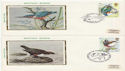 1980-01-16 Bird Stamps x4 Silk FDC (60841)