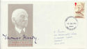 1990-07-10 Thomas Hardy Stamp Cardiff FDC (61055)