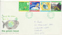 1992-09-15 Green Issue Stamps Cardiff FDC (61061)