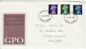1967-08-08 Definitive Stamps Exeter FDC (61123)