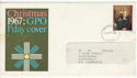 1967-10-18 Christmas Stamp Cardiff FDC (61145)