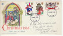 1968-11-25 Christmas Stamps Cardiff FDC (61161)