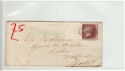 Queen Victoria 1d Red Used on Cover (61369)
