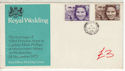 1973-11-14 Royal Wedding Stamps Shere cds FDC (61433)