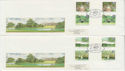 1983-08-24 British Gardens Stamps Gutters Kew x2 FDC (62186)