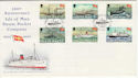 1980-05-06 IOM Steam Packet Ship Stamps FDC (62431)