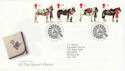1997-07-08 Queens Horses Stamps Bureau FDC (62566)