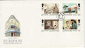 1990-02-27 Guernsey Europa PO Buildings Stamps FDC (62625)