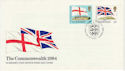 1984-04-10 Guernsey Commonwealth Flags Stamps FDC (62768)