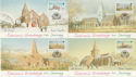 1992-11-03 Jersey Christmas Church Stamps x4 PPC FDC (62932)