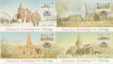 1992-11-03 Jersey Christmas Church Stamps x4 PPC FDC (62933)